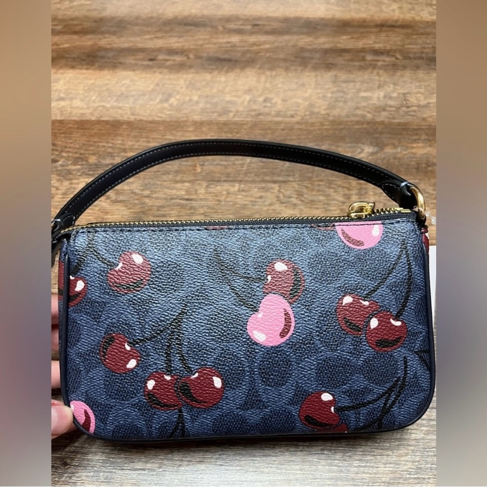 Nolita 19 in Signature Canvas with Cherry Print and Handmade Cherry Charm - Picture 8 of 12